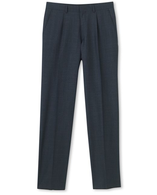 Navy Microdot Classic Fit Trousers
