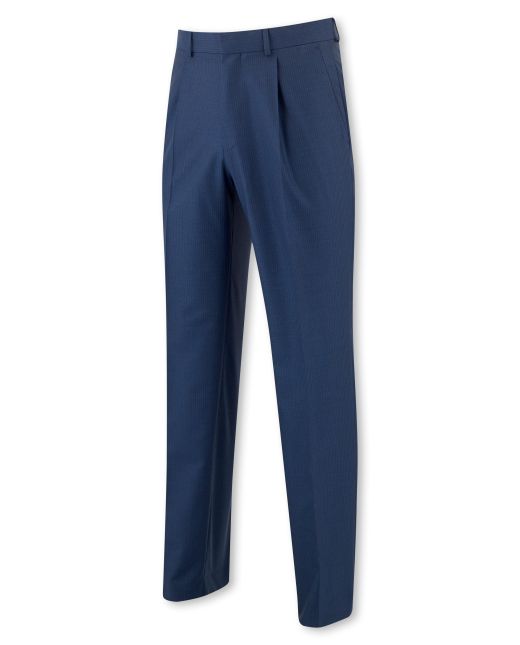 Navy Bright Blue Fine Stripe Classic Fit Trouser 