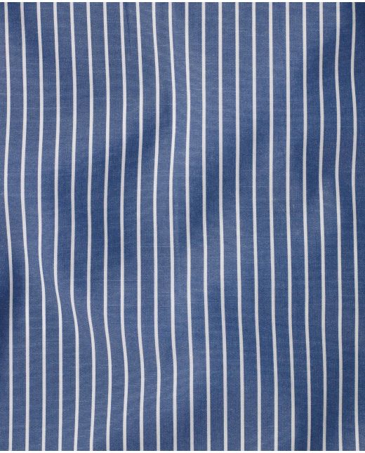 Miles Navy Reverse Stripe Made To Measure Shirt - Large Image