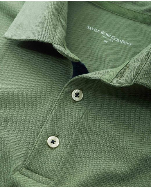 Khaki Cotton Short Sleeve Polo Shirt