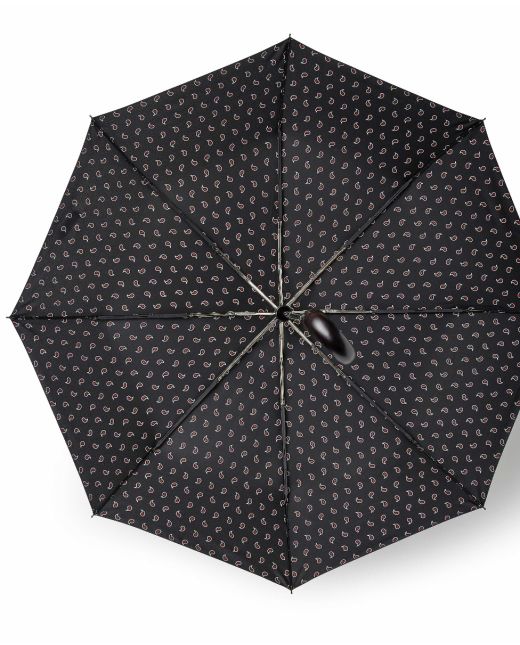 Black Red Patterned Folding Umbrella