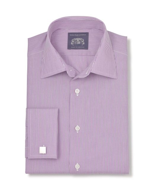 Piers Lilac Fine Bengal Made To Measure Shirt - Large Image