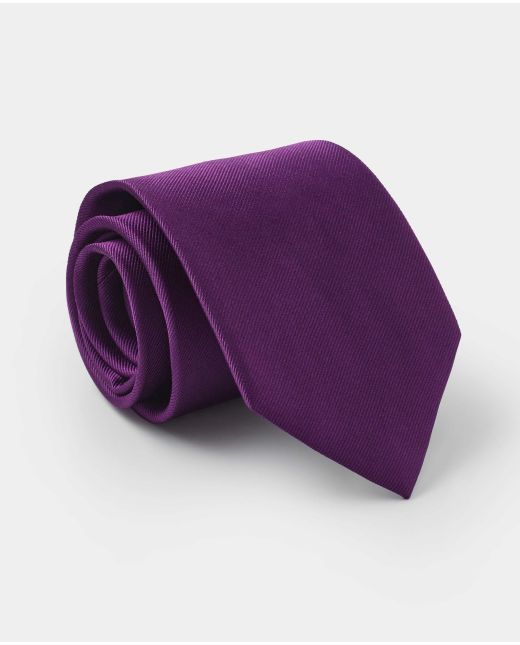 Purple Fine Twill Silk Tie