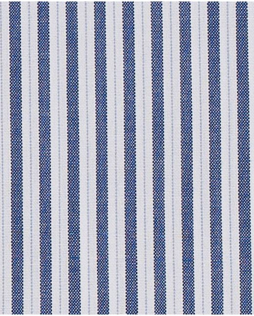 Rudy Navy White Fine Stripe Made-To-Measure Shirt