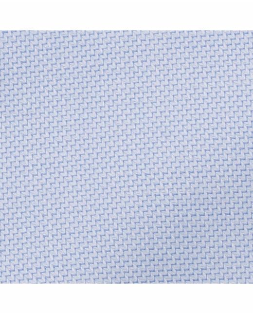 Sky Blue Textured Dobby Slim Fit Casual Shirt - Single Cuff Folded Shot