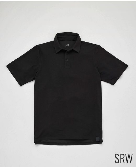 SRW Active Non-Iron Black Short Sleeve Polo Shirt