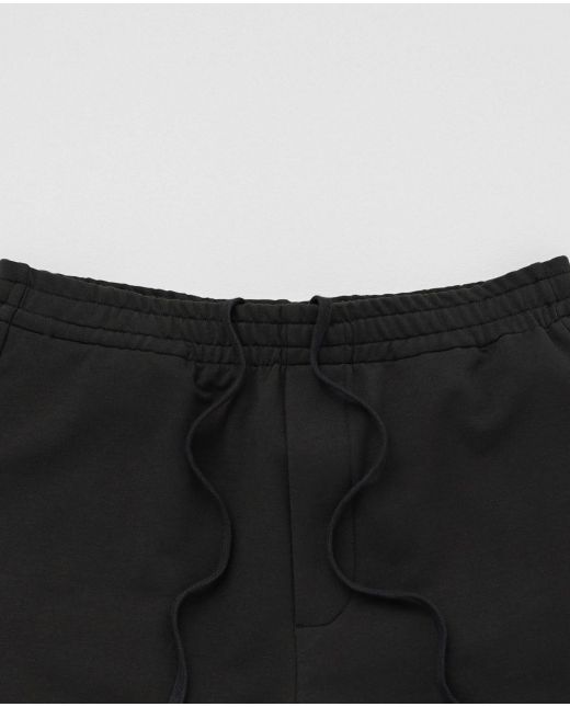 SRW Black Stretch Loopback Cotton Blend Sweat Shorts
