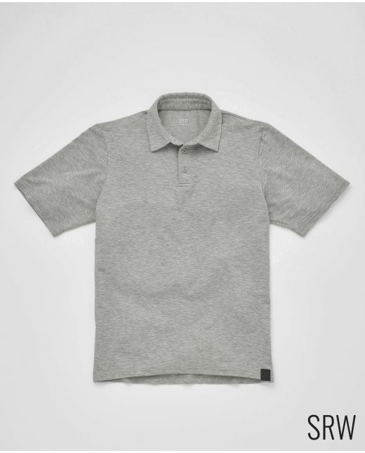 SRW Active Non-Iron Marl Grey Short Sleeve Polo Shirt