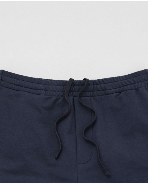  SRW Navy Stretch Loopback Cotton Blend Sweat Shorts