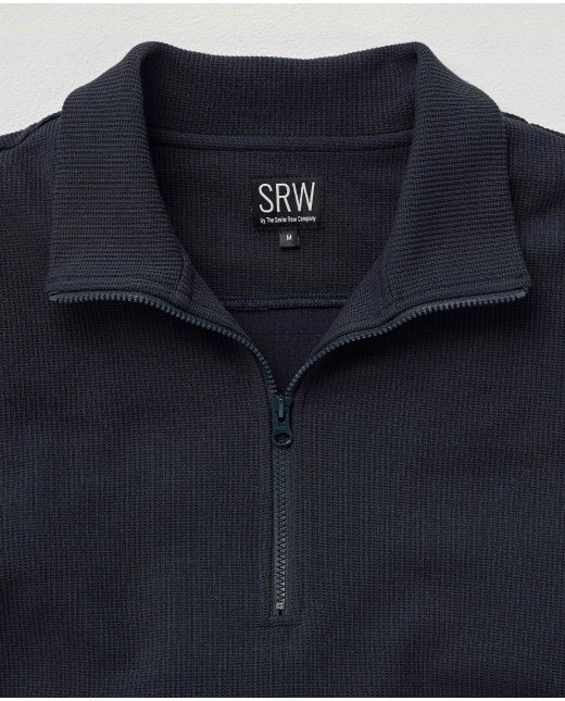 SRW Active Navy Sweat Wicking Half-Zip Sweatshirt