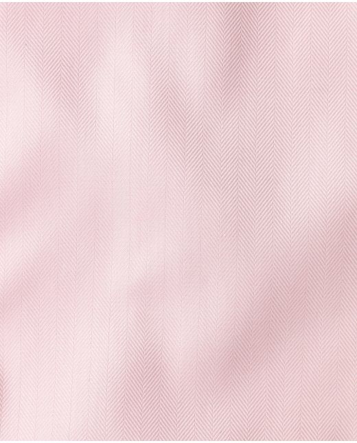 Thomas Pink Herringbone Stripe Made To Measure Shirt - Large Image