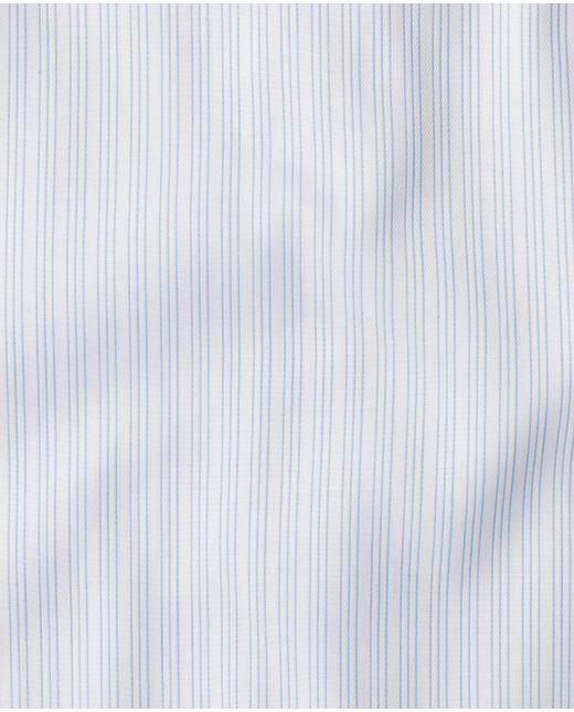 Victor Blue Fine Stripe Made To Measure Shirt - Large Image