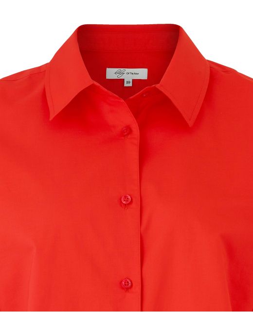 Women's Red Oversized Shirt