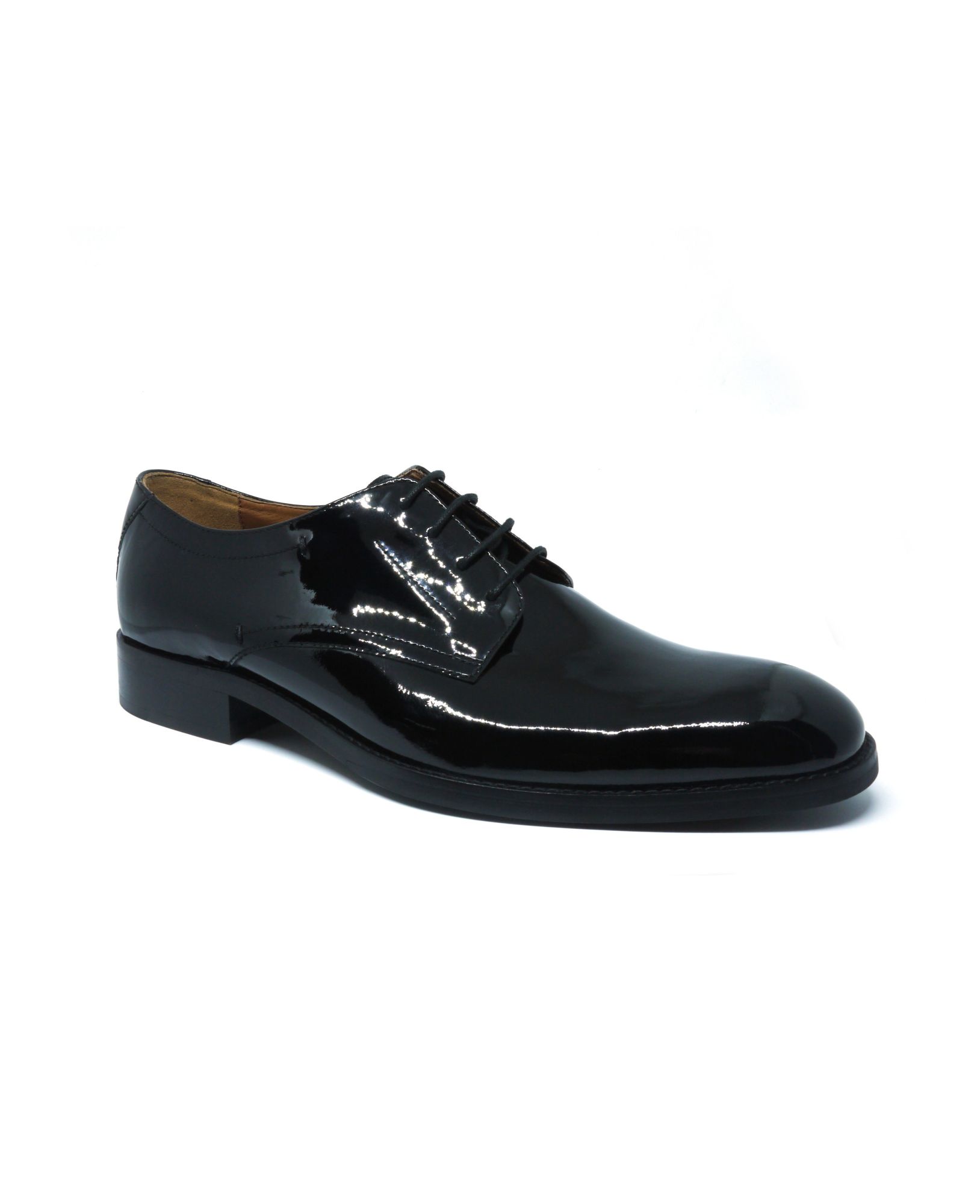 Black Patent Leather Derby Shoes 8