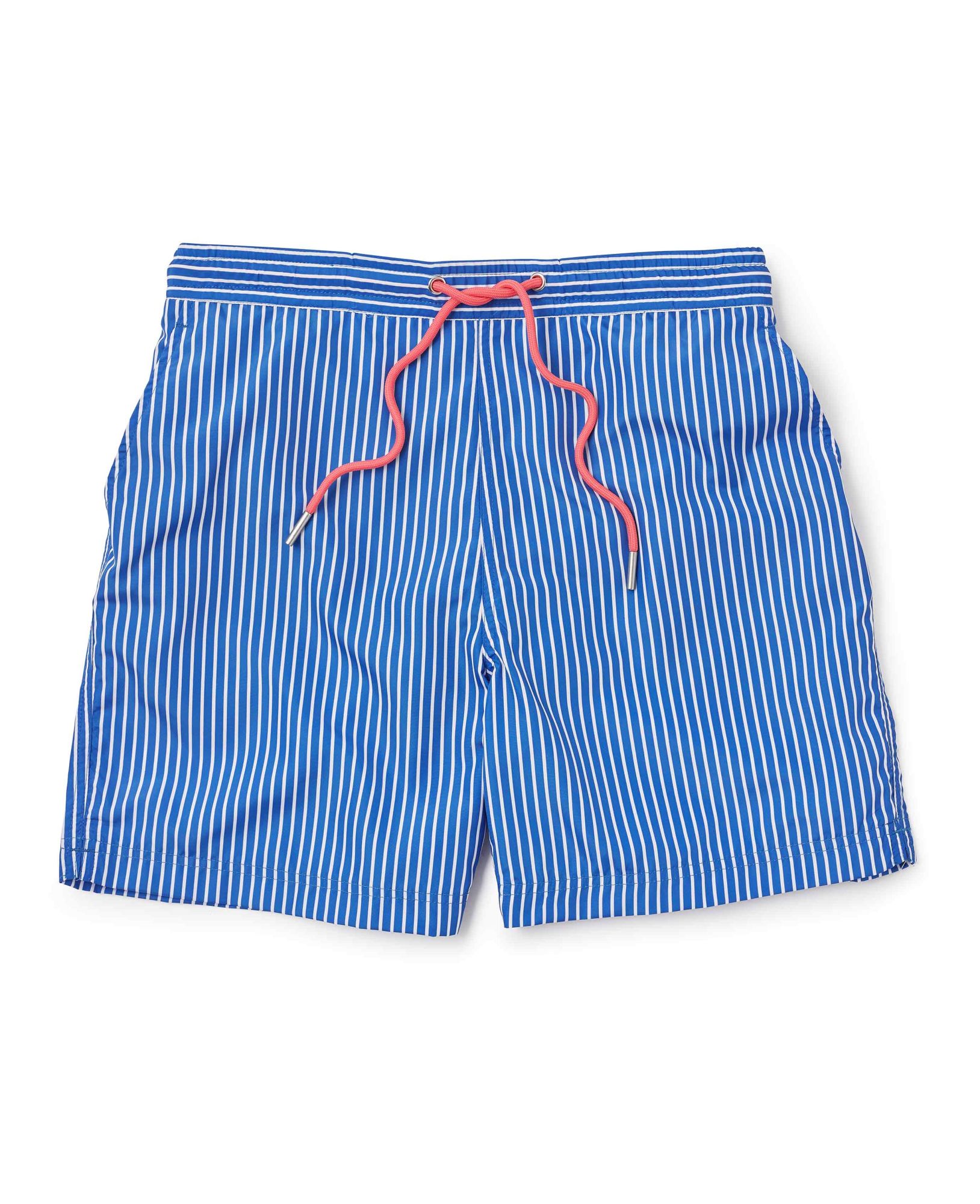 Blue White Reverse Stripe Recycled Swim Shorts S