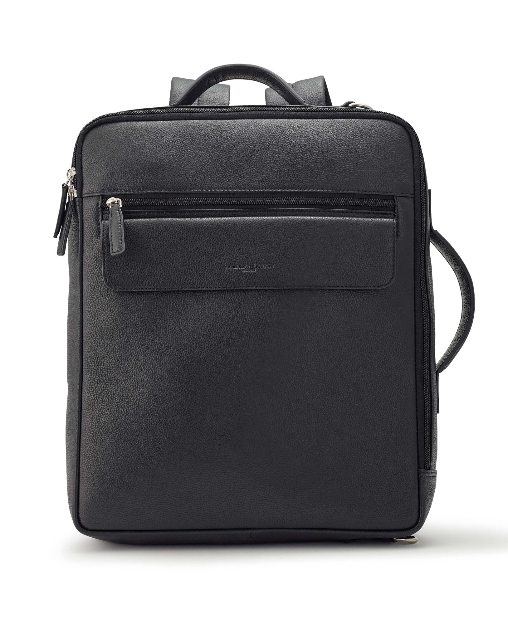 Image of Black Leather Backpack