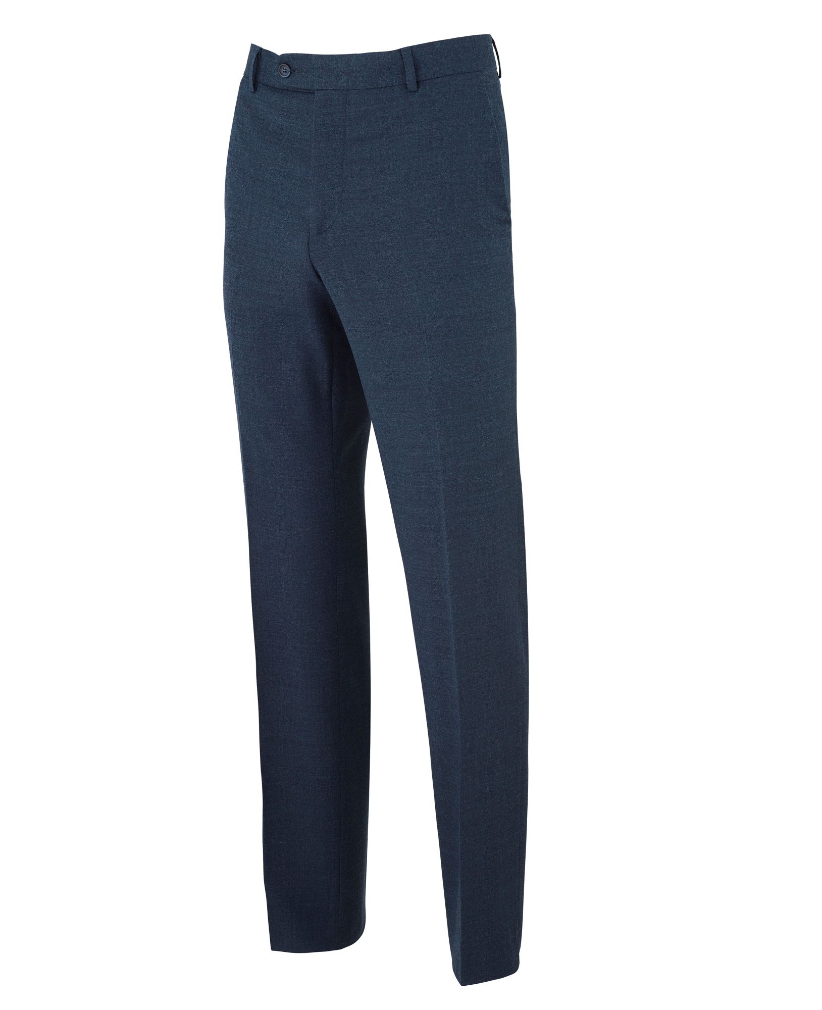 Navy Wool-Blend Tailored Suit Trousers 44