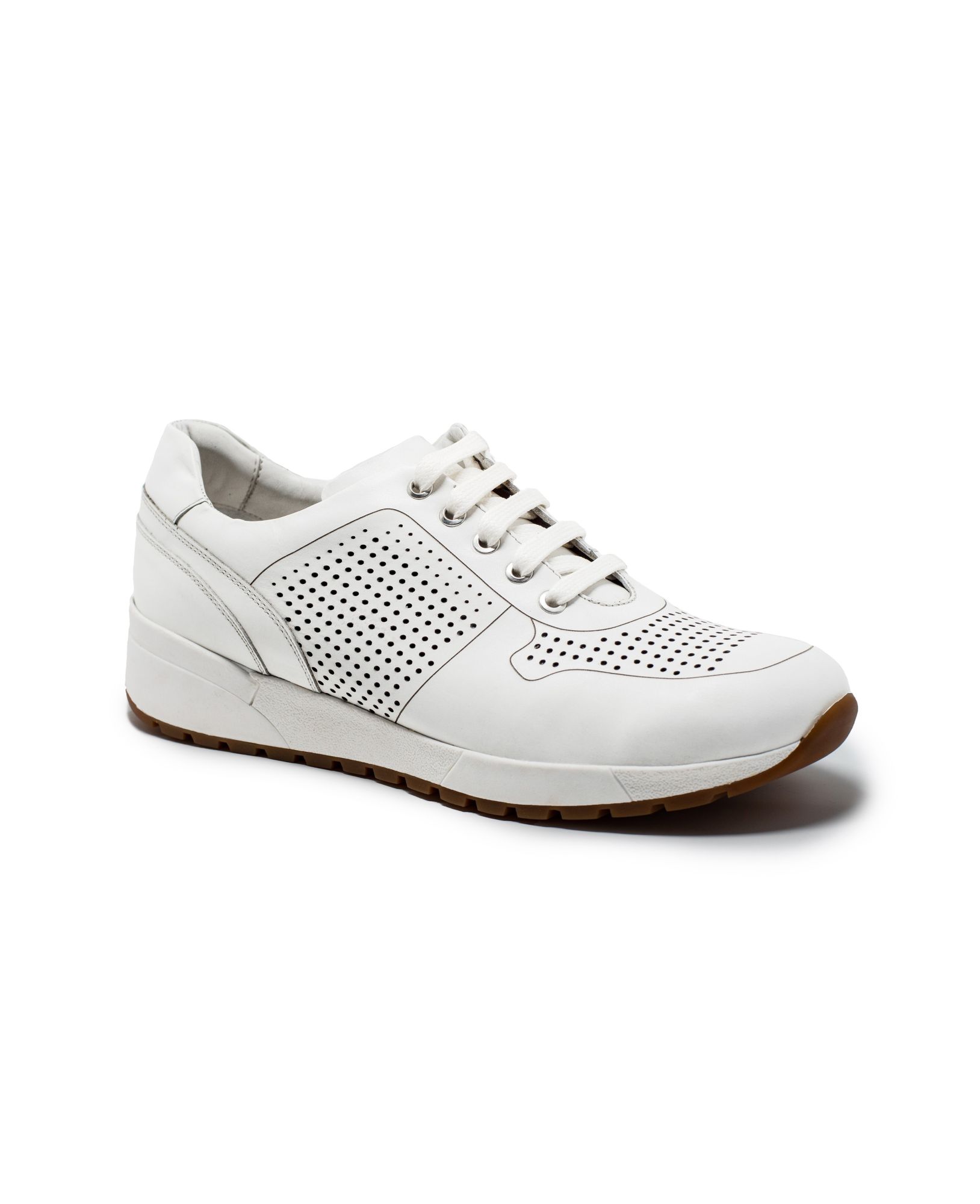 White Leather Sports Trainers 6