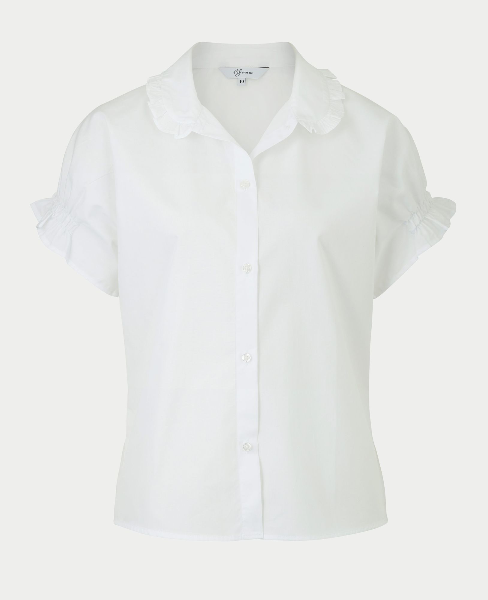 Women's White Twill Semi-Fitted Sleeveless Shirt 14