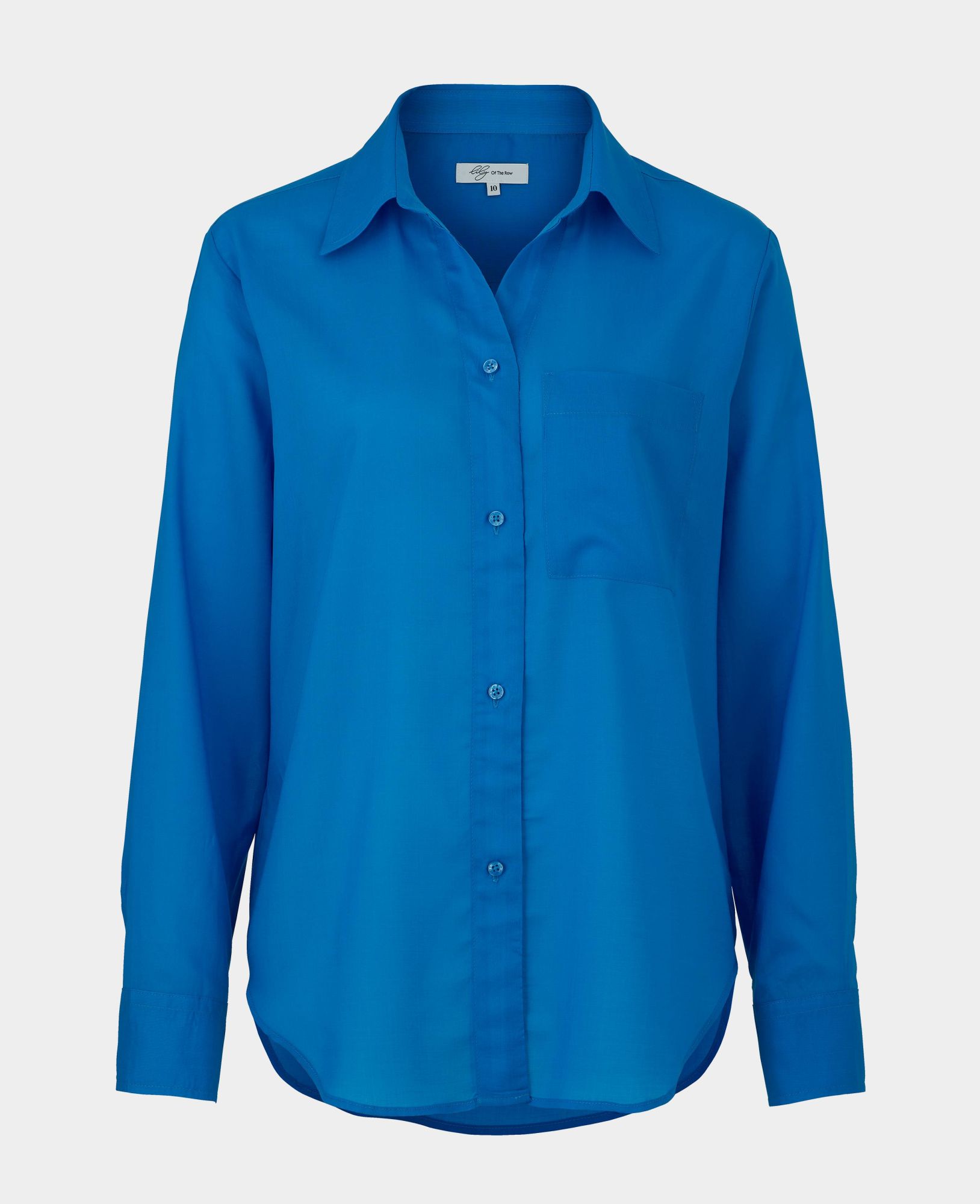 Women's Blue Tencel Oversized Shirt 14