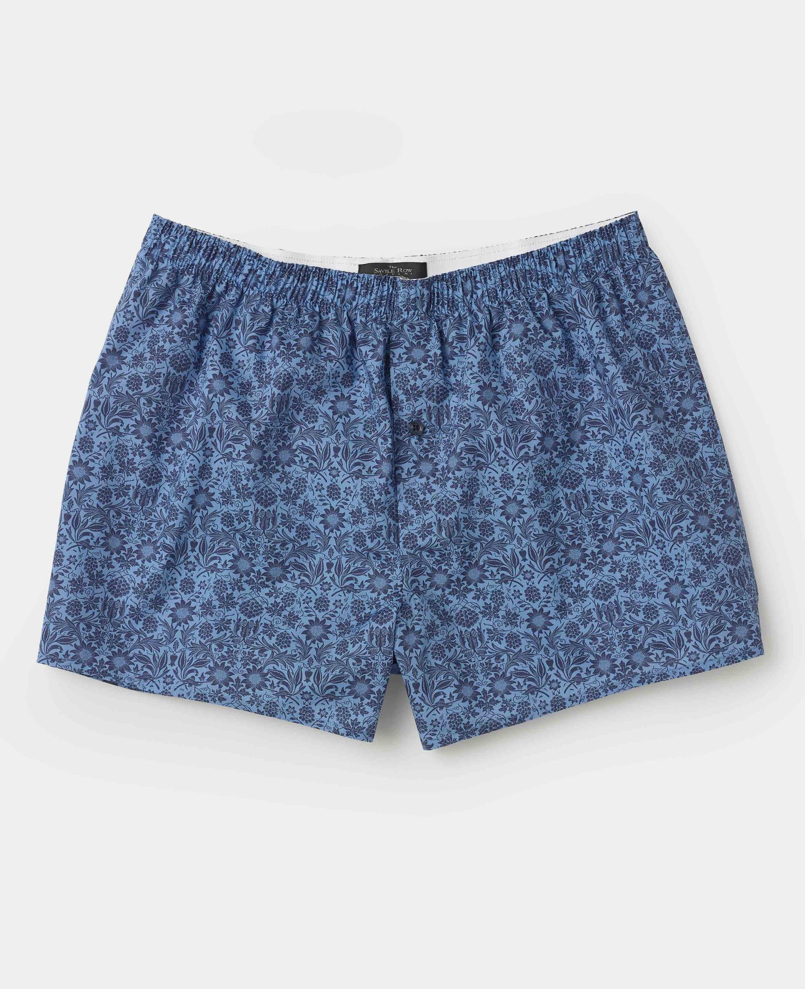 Blue Floral Boxer Shorts L