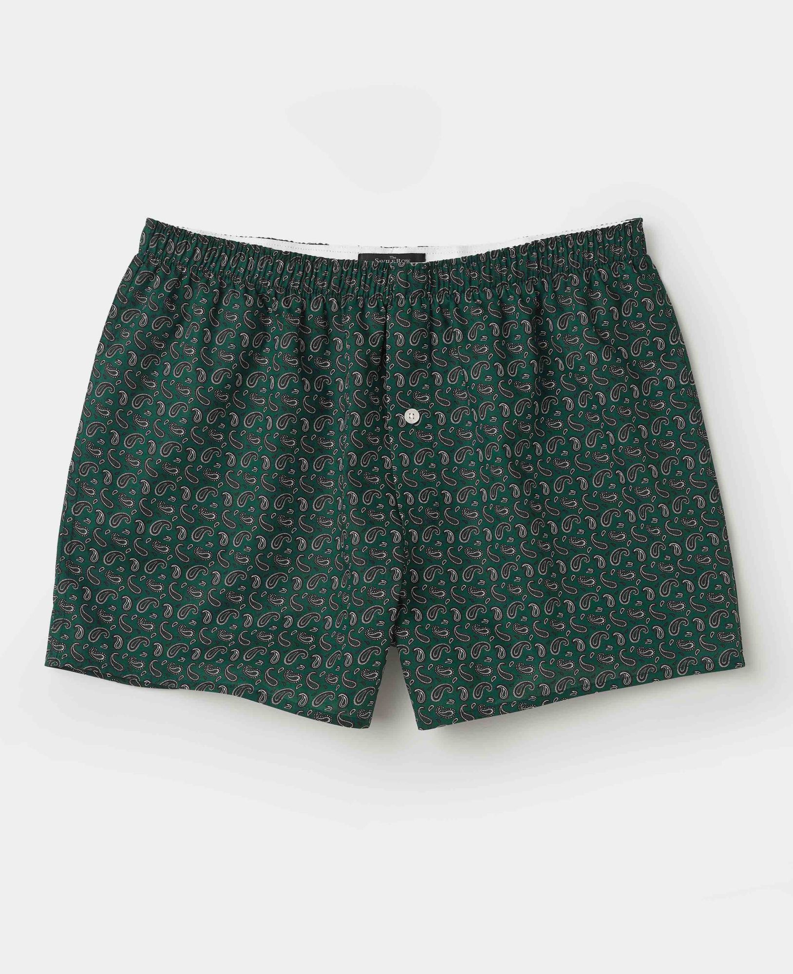 green paisley print boxer shorts l