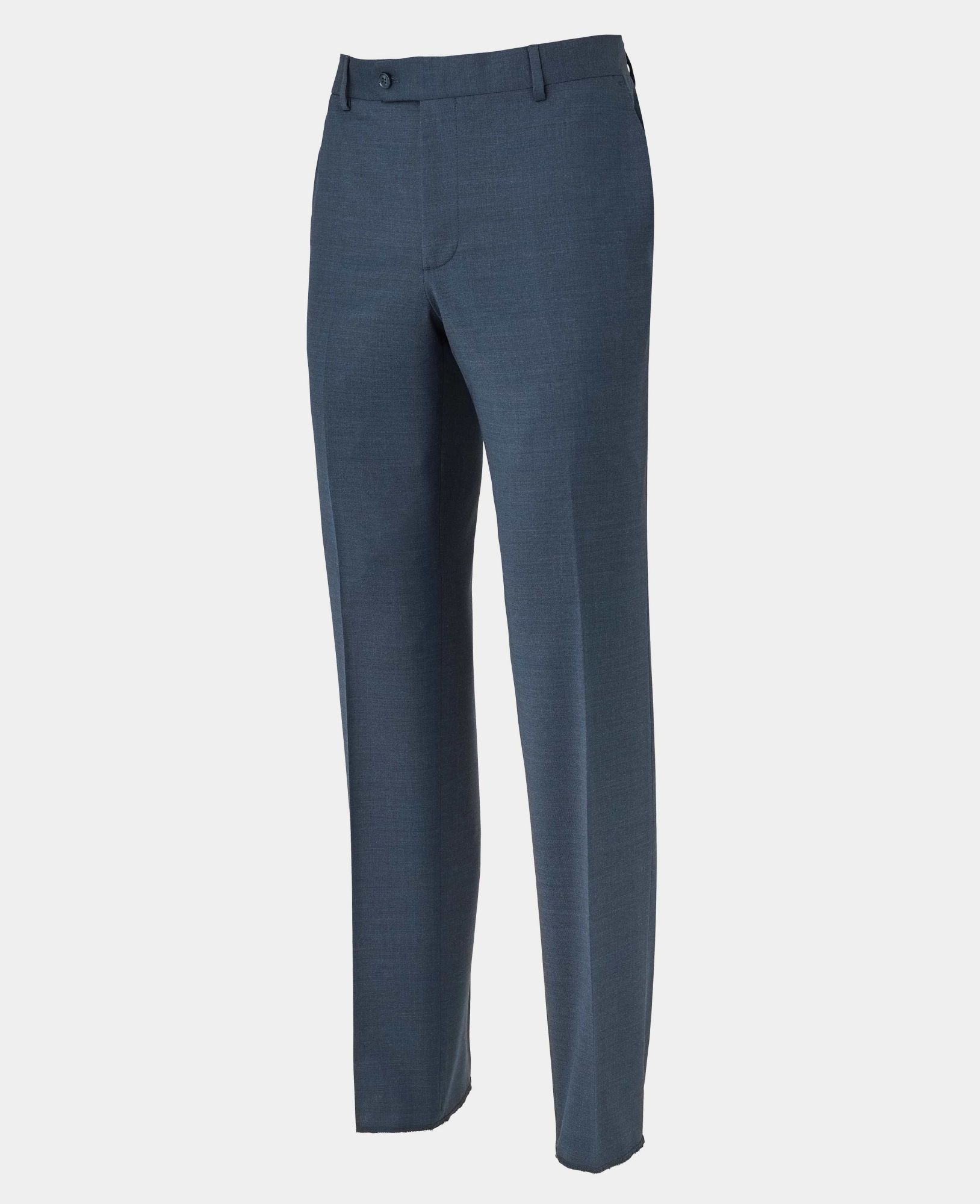 Dark Blue Wool-Blend Tailored Suit Trousers 44