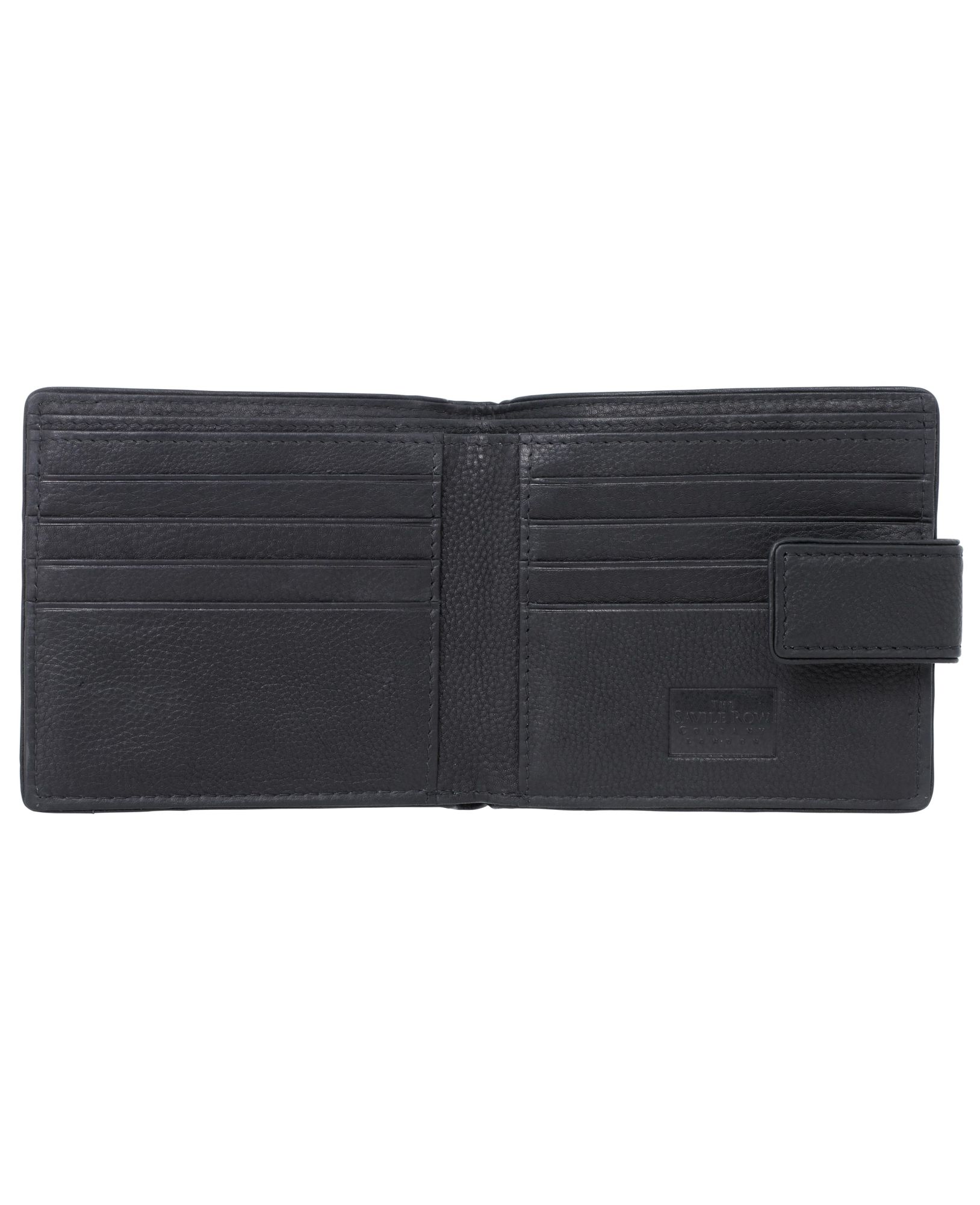 Black Leather Classic Tab Wallet