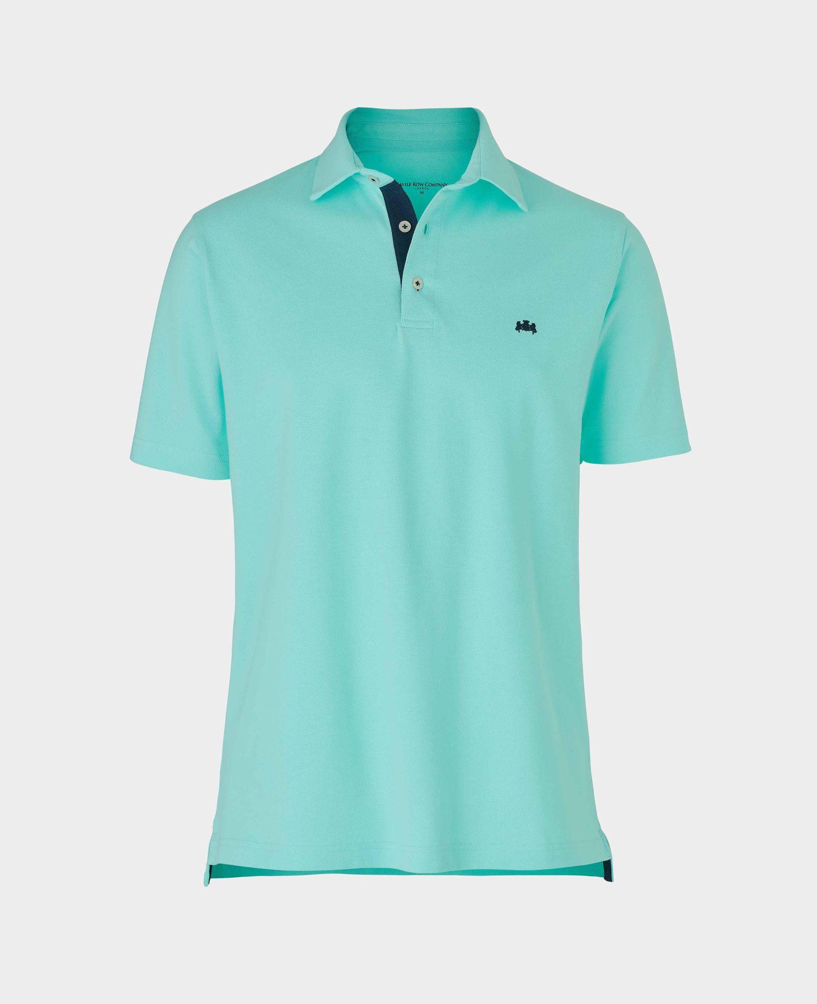 Spearmint Green Cotton Short Sleeve Polo Shirt M