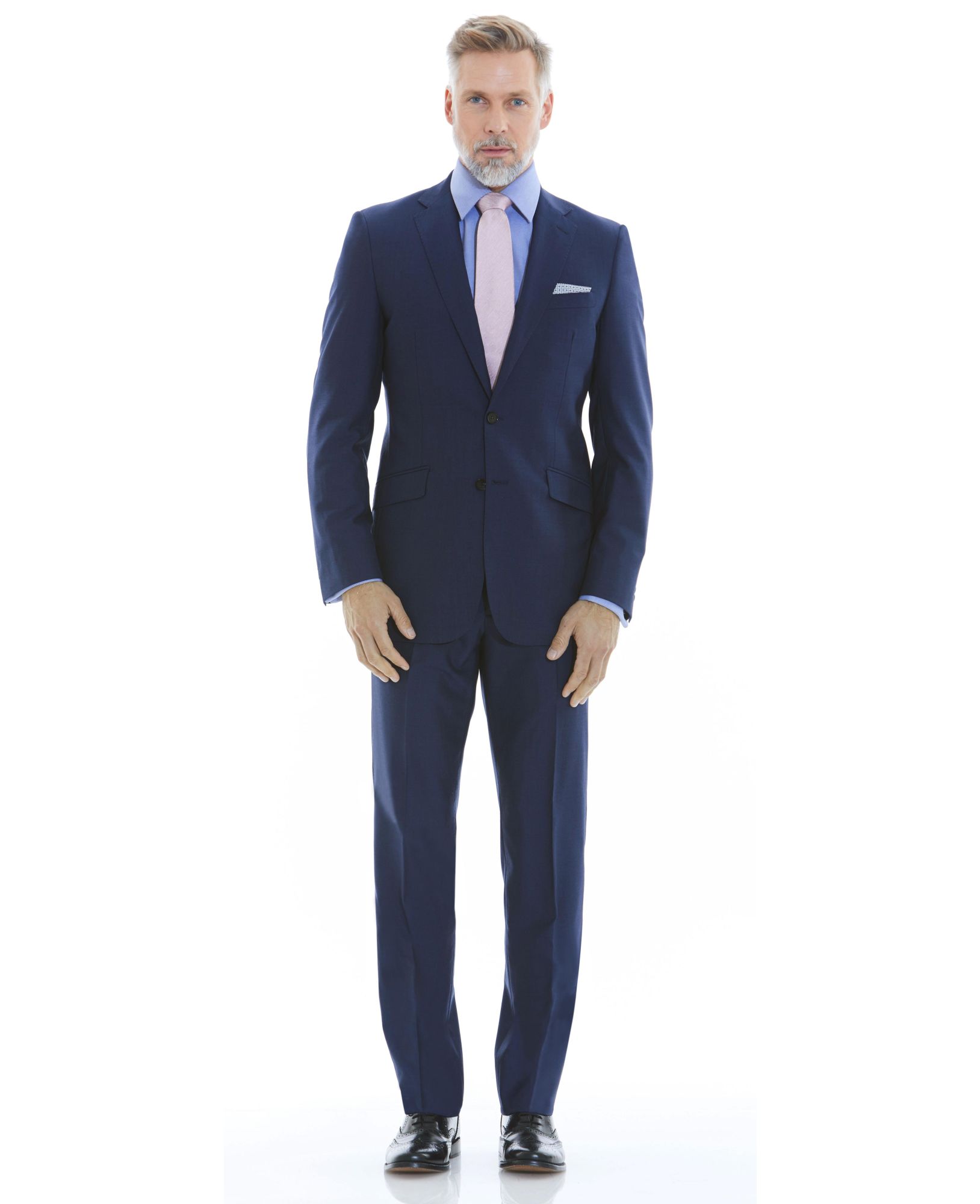 Product photo of Bright navy tailored business suit