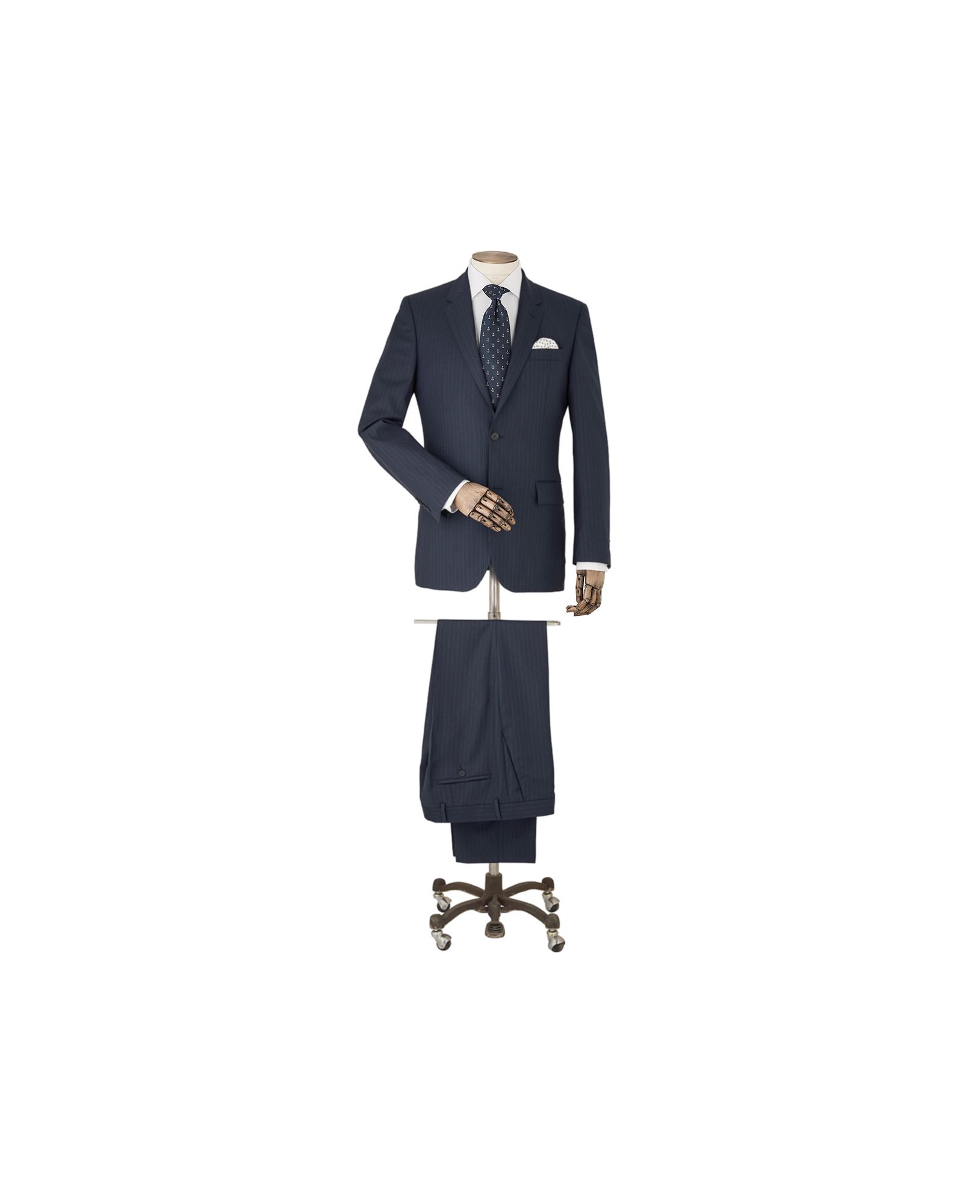 Navy Stripe Tailored Suit by Savile Row Company