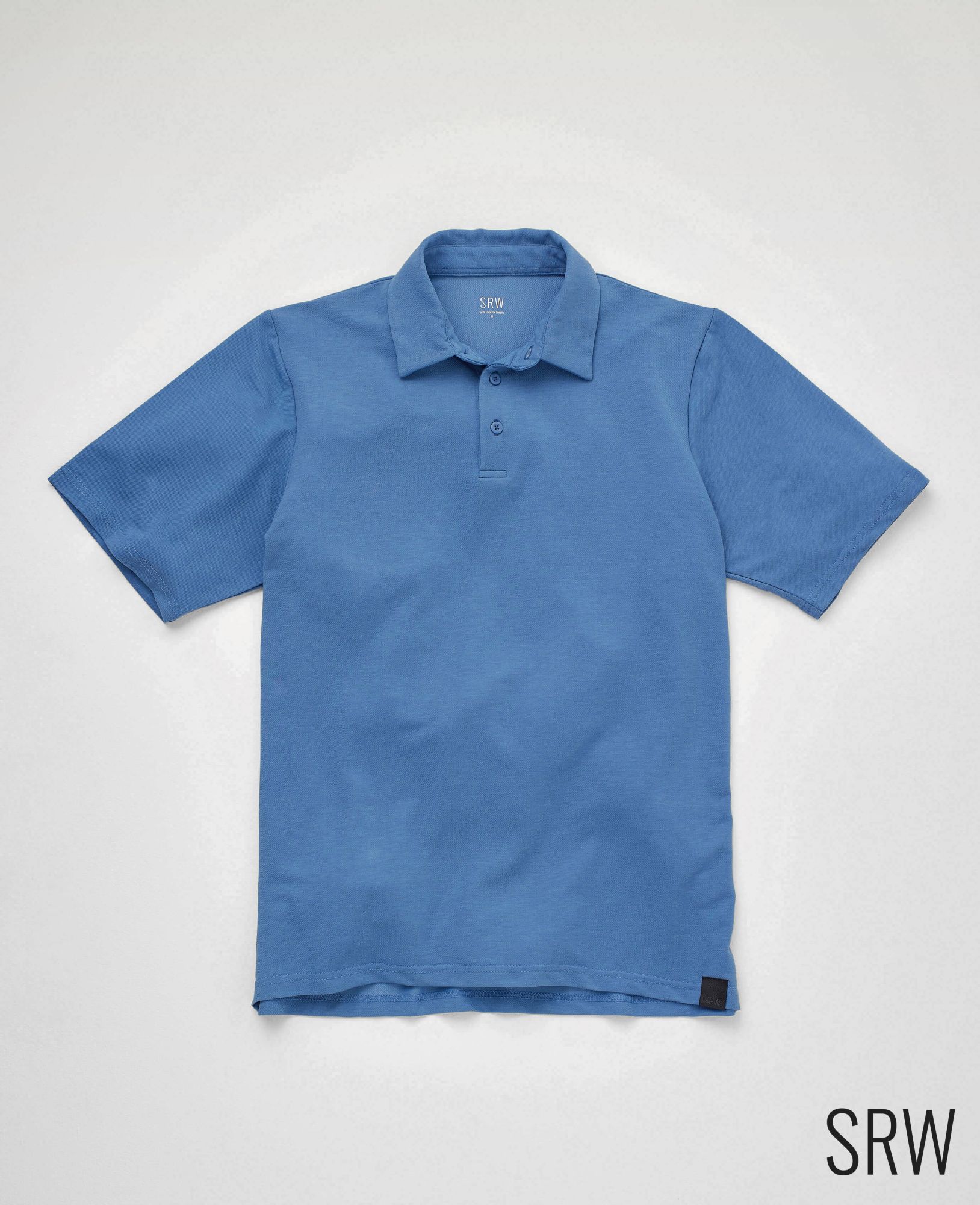 SRW Active Non-Iron Denim Blue Short Sleeve Polo Shirt XL