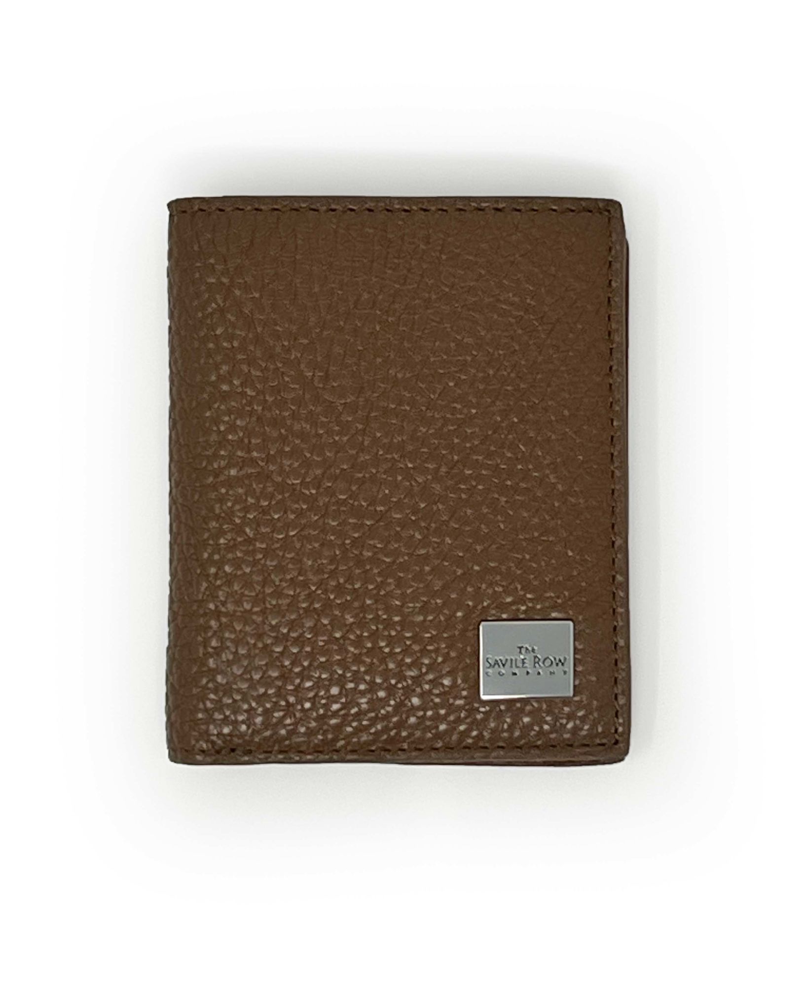 Tan Textured Leather Billfold Wallet