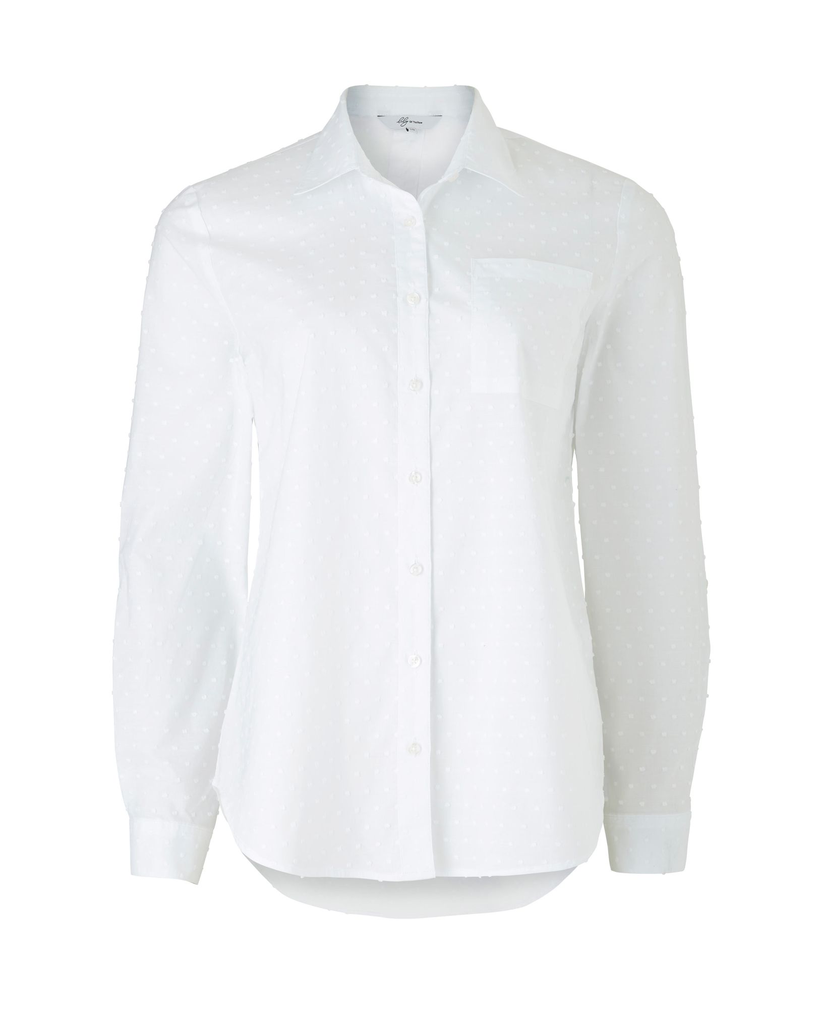 White Textured Semi-Fitted Women's Shirt 12