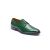 Green Leather Hand-Painted Derby Brogue