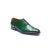 Green Leather Hand-Painted Oxford Brogue Shoes