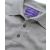 Grey Merino Wool Knitted Polo Shirt  - Collar Detail - MKW527GRY