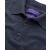 Navy Merino Wool Knitted Polo Shirt  - Collar Detail - MKW527NAV