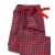 Red Blue Gingham Brushed Cotton Lounge Pants  - Waist Detail - MLP1075REN