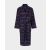 Navy Blue Red Check Super Soft Dressing Gown
