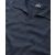 Washed Navy Cotton-Blend Open Collar Knit Polo
