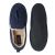 Navy Microsuede Moccasin Slippers