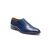 Royal Blue Leather Hand-Painted Oxford Brogue Shoes