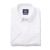 White Linen-Blend Classic Fit Short Sleeve Shirt