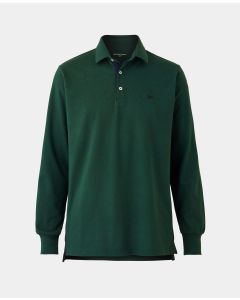 Dark Green Long Sleeve Polo Shirt