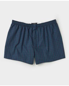 Navy Green Check Boxer Shorts