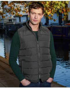 100% Recycled  Dark Grey Quilted Gilet