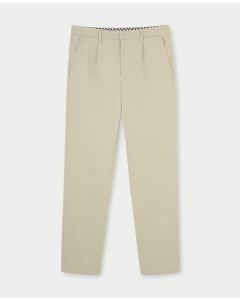 Beige Stretch Cotton Classic Fit Chinos