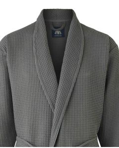 Charcoal waffle dressing gown