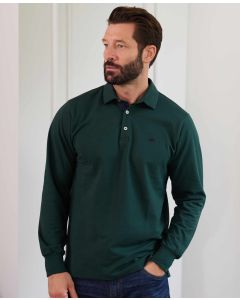 Dark Green Long Sleeve Polo Shirt